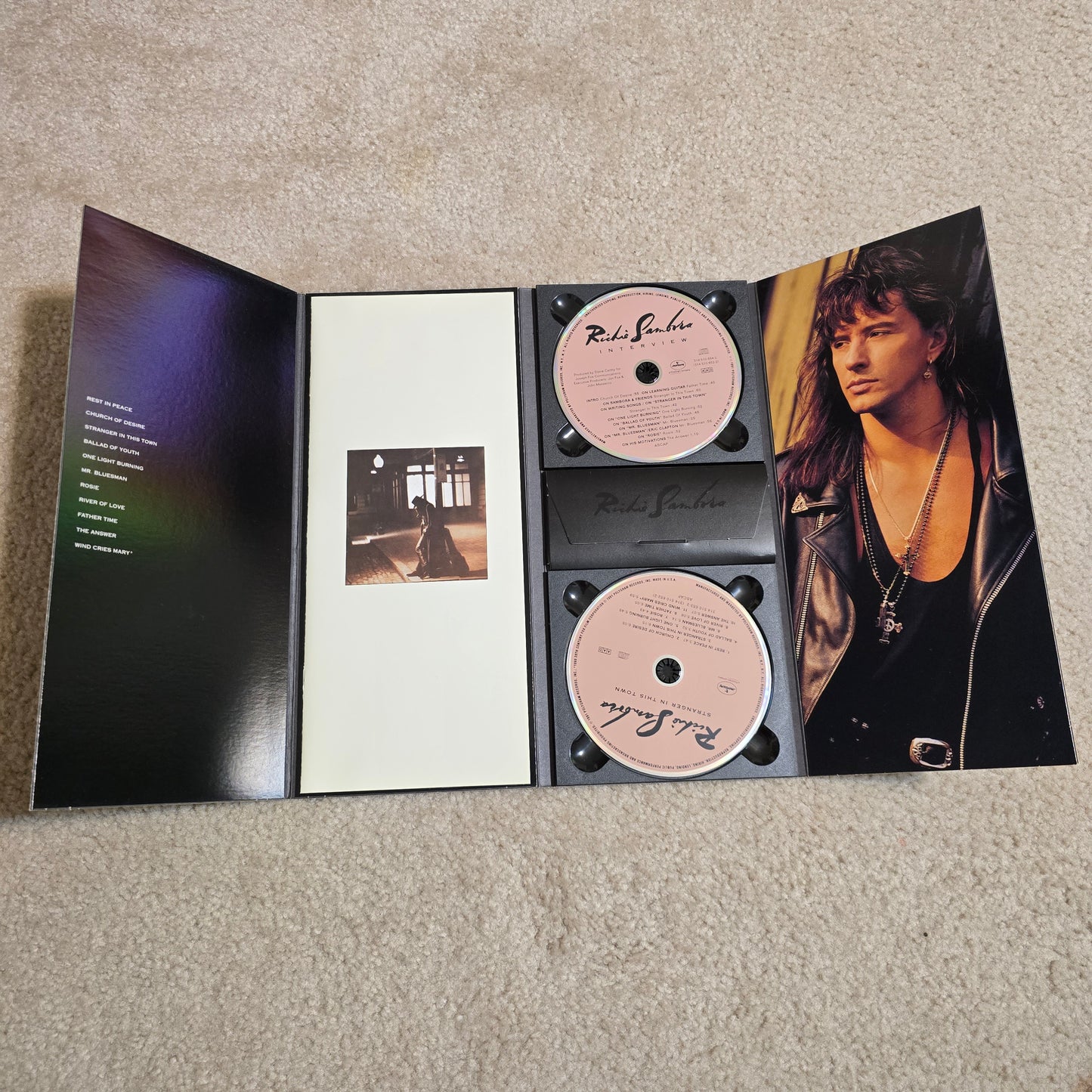 Vintage 1991 Richie Sambora – Stranger In This Town CD Longbox + Promo Pick Necklace
