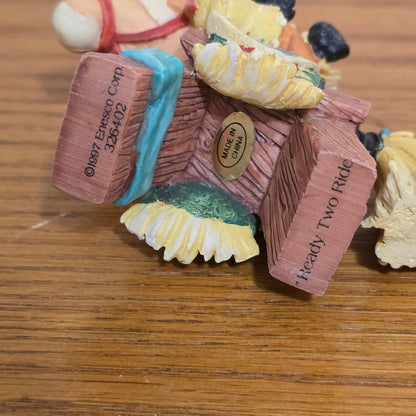 1997 Enesco Friends of the Feather “Ready Two Ride” Figurine by Karen Hahn