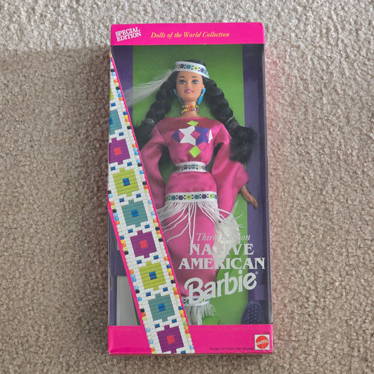 1994 Native American Barbie Third Edition Dolls of the World NRFB