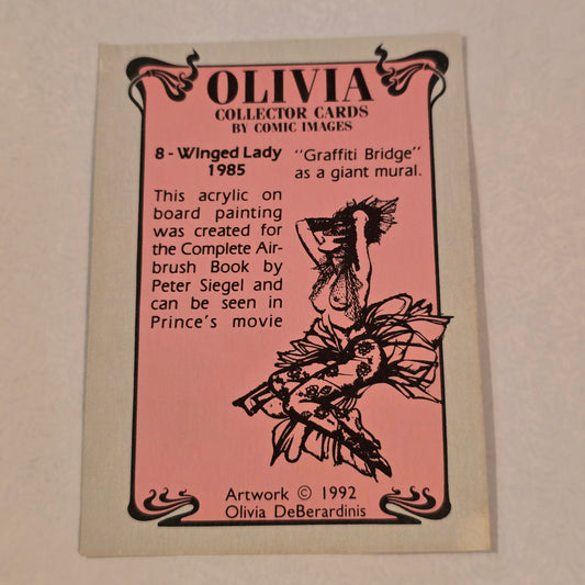 Olivia DeBerardinis “Winged Lady” #8 (1985) Vintage Collector Card