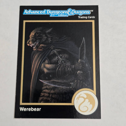 AD&D 2E Trading Card — Werebear (#274) — Gold Border (1992)