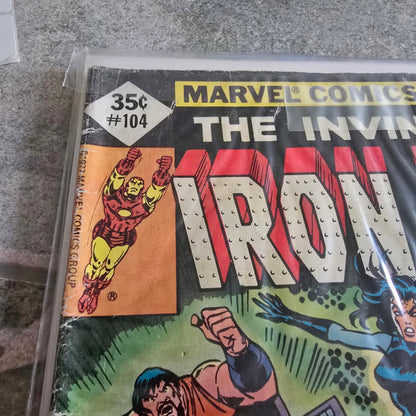 Vintage Iron Man #104 Marvel Comic 1978 Bronze Age The Anger and the Anguish
