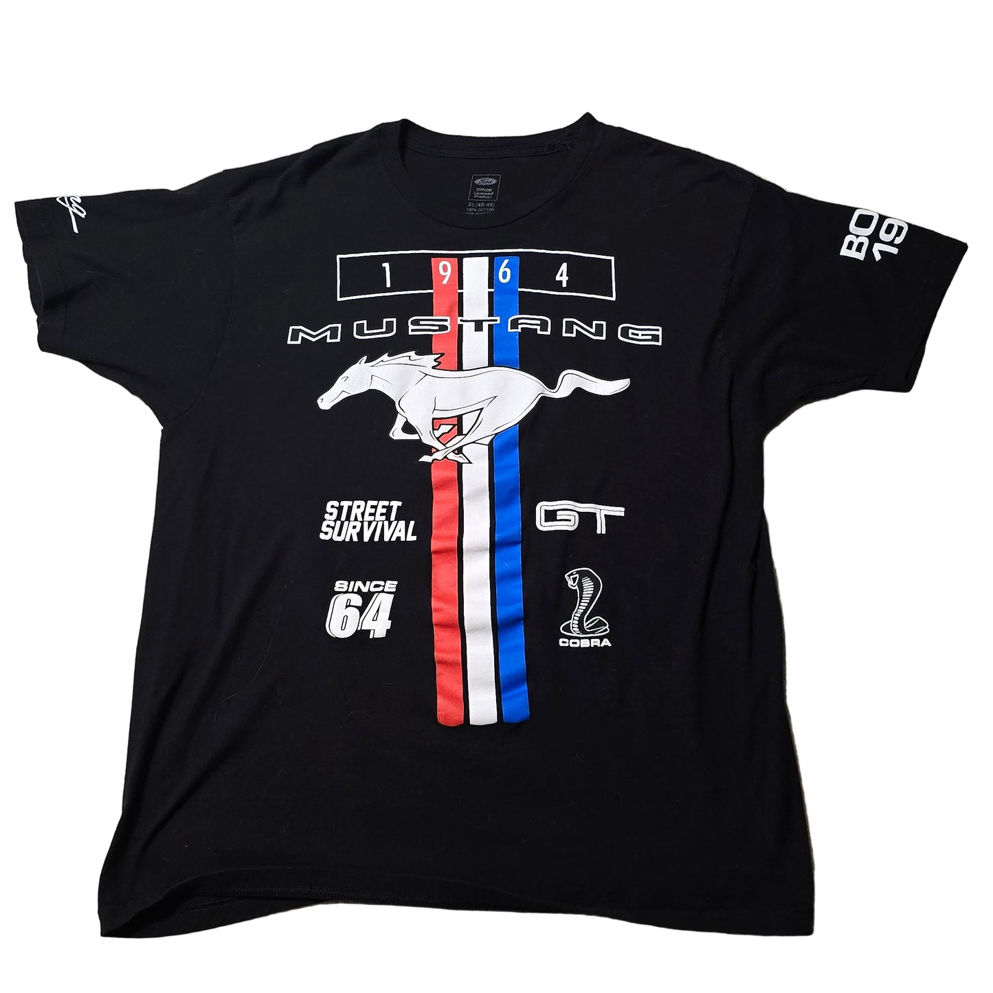 Ford Mustang 1964 GT Cobra Tee Men’s XL Black Licensed Shirt
