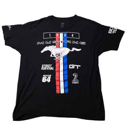 Ford Mustang 1964 GT Cobra Tee Men’s XL Black Licensed Shirt