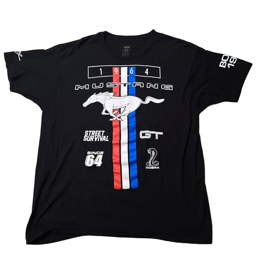 Ford Mustang 1964 GT Cobra Tee Men’s XL Black Licensed Shirt