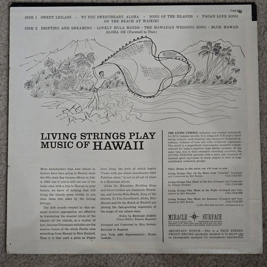 Living Strings – Play Music of Hawaii RCA Camden CAS-661 Living Stereo LP