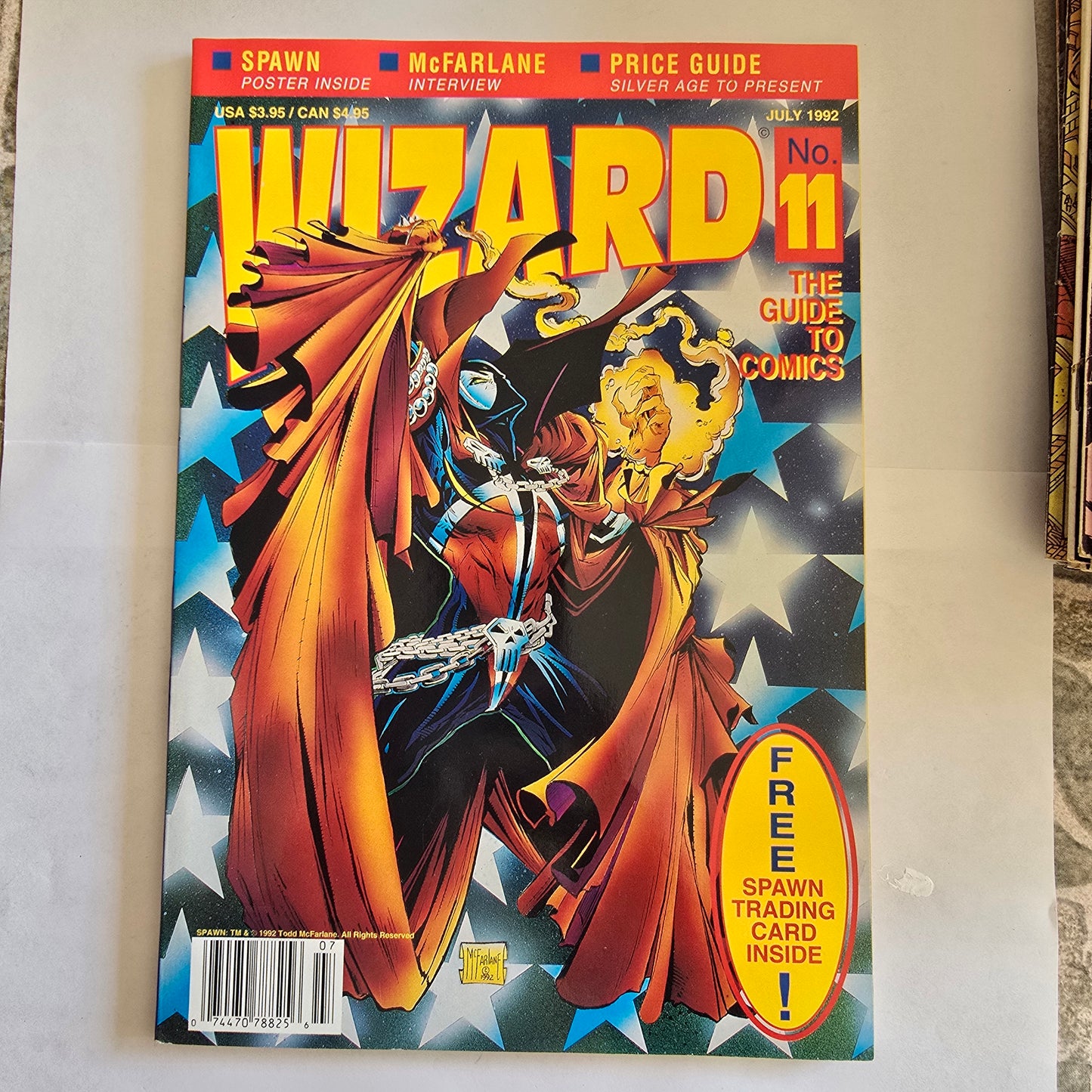 Wizard Magazine #11 (July 1992) Spawn Cover w/ Original Spawn Card