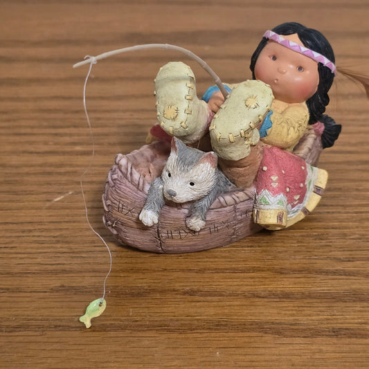 1994 Enesco Friends of the Feather “Little Fish Tale” Figurine by Karen Hahn
