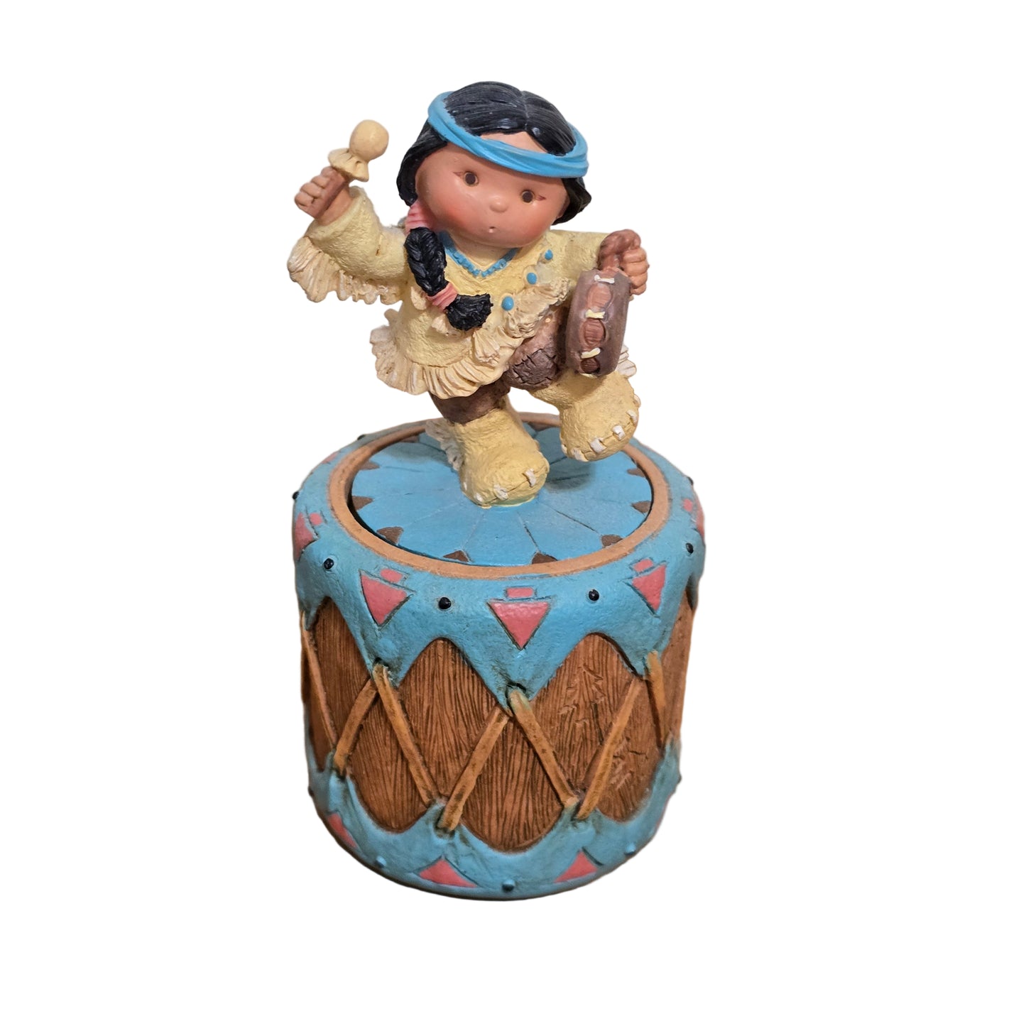 1995 Enesco Friends of the Feather “Rhythm” Drum Figurine