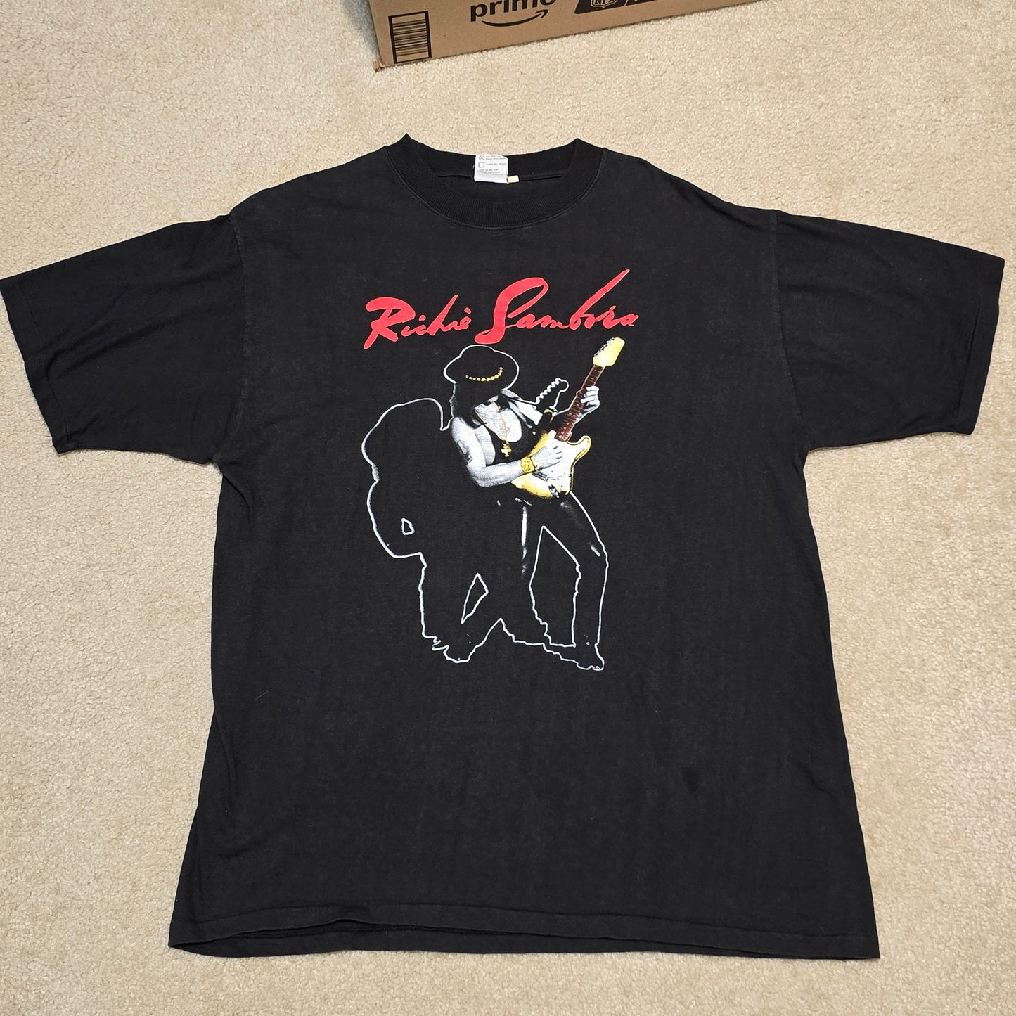 Vintage 1991 Richie Sambora Stranger Tour ’91 T-Shirt Made in France XL