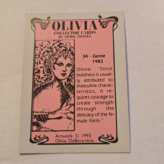 Olivia DeBerardinis “Genie” #34 (1983) Vintage Collector Trading Card