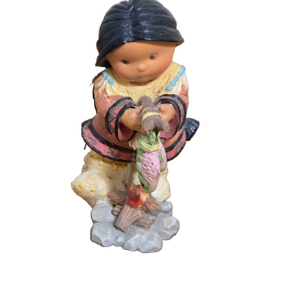 1998 Friends of the Feather Enesco “Fishin’ for Dinner” Figurine