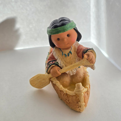 1998 Friends of the Feather Canoe Figurine – Enesco, Karen Hahn