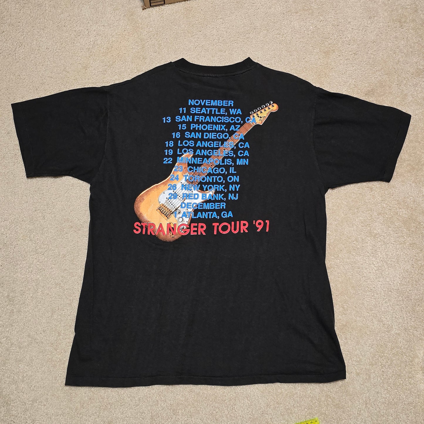 Vintage 1991 Richie Sambora Stranger Tour ’91 T-Shirt Made in France XL