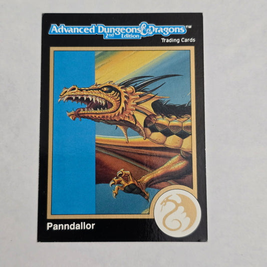 AD&D 2E Trading Card — Panndallor, Gold Dragon (#57) — Gold Border (1992)