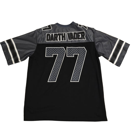 Star Wars Darth Vader 77 Black Gray Football Style Jersey Shirt Size Large