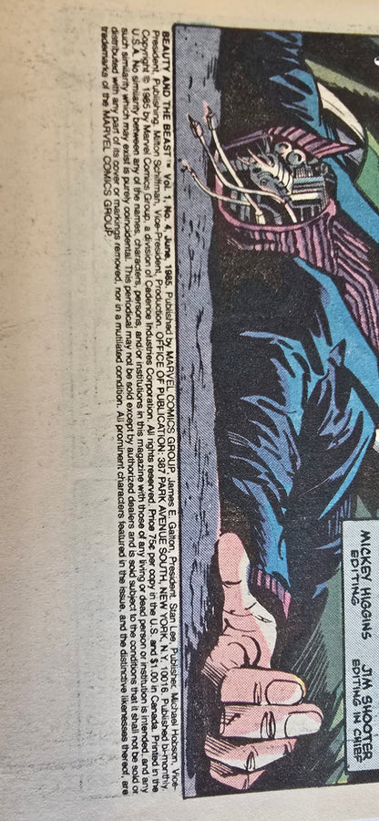 Beauty and the Beast #4 (1985) Marvel Limited Series Finale | Dazzler & Beast | VG/FN
