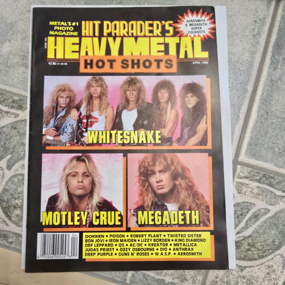 Vintage Hit Parader Heavy Metal Hot Shots April 1988 Whitesnake Megadeth Motley Crue