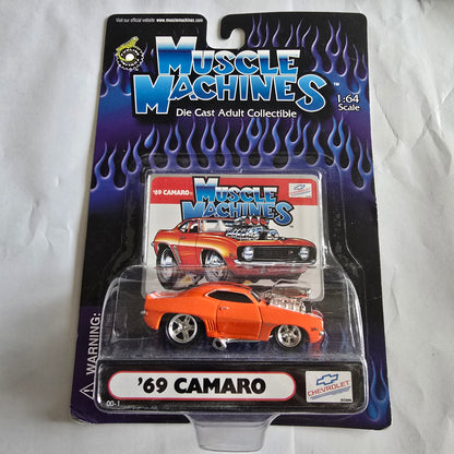 Muscle Machines ’69 Camaro Orange 1:64 Die-Cast Adult Collectible Sealed