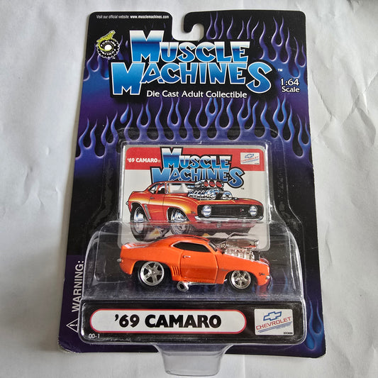 Muscle Machines ’69 Camaro Orange 1:64 Die-Cast Adult Collectible Sealed