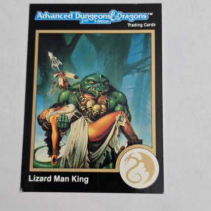 AD&D 2E Trading Card — Lizard Man King (#59) — Gold Border — 1992 TSR