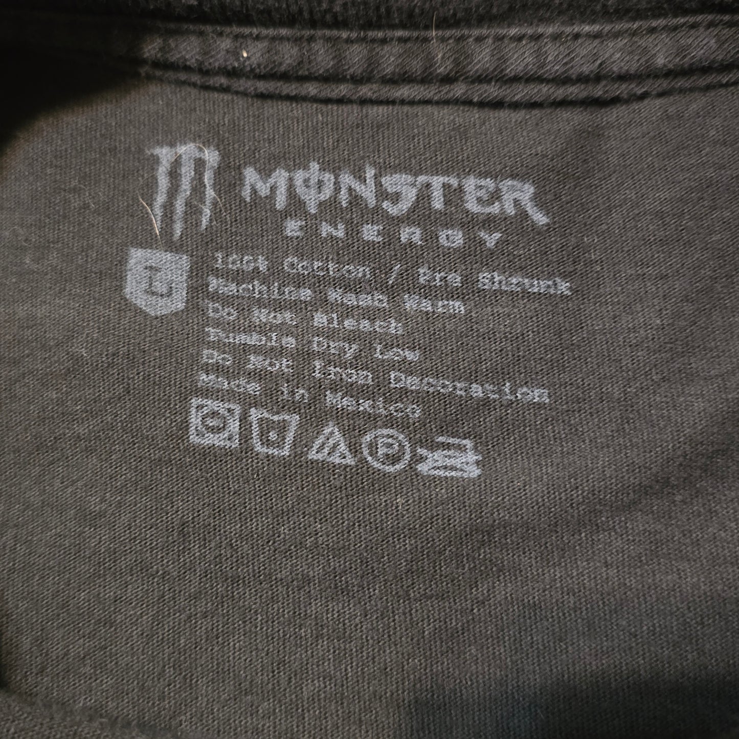 Monster Energy Black Neon Green Claw Logo T-Shirt Short Sleeve Adult Tee