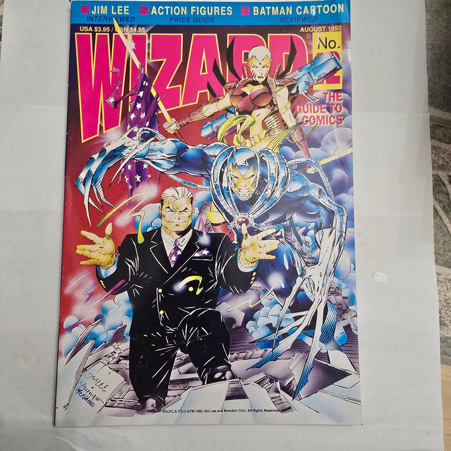 Wizard Magazine #12 (Aug 1992) Jim Lee WildC.A.T.s Cover