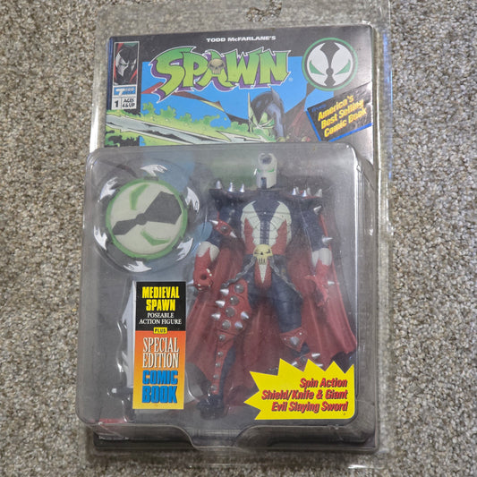 Vintage Spawn Medieval Spawn Action Figure Todd McFarlane Toy Comic MOC 1994
