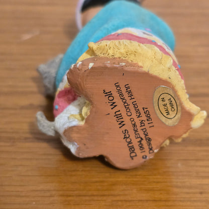 1994 Enesco Friends of the Feather “Dances With Wolf” Figurine by Karen Hahn