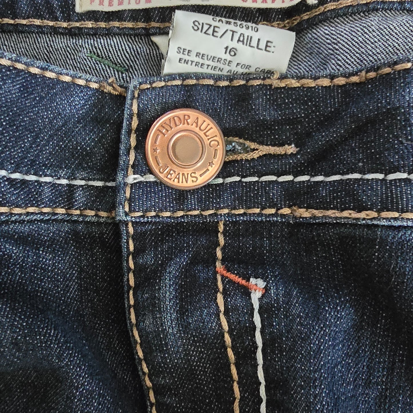 Hydraulic Jeans Size 16 Dark Wash Bootcut Y2K Embroidered