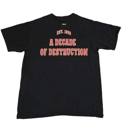 WWF Deadman Inc A Decade of Destruction T-Shirt Black Large Undertaker