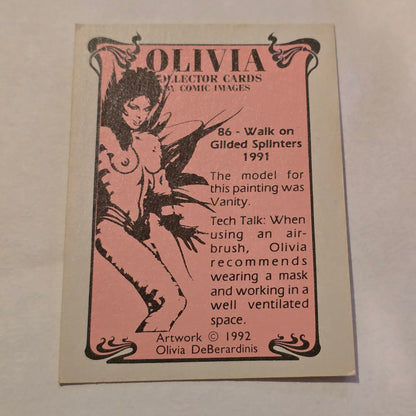 Olivia DeBerardinis “Walk on Gilded Splinters” #86 (1991) Vintage Collector Card