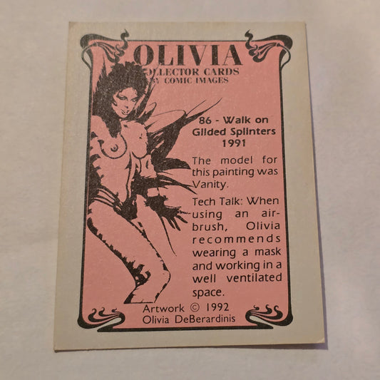 Olivia DeBerardinis “Walk on Gilded Splinters” #86 (1991) Vintage Collector Card