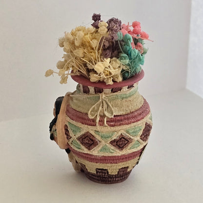 1997 Enesco Friends of the Feather Vase Figurine 303364 by Karen Hahn