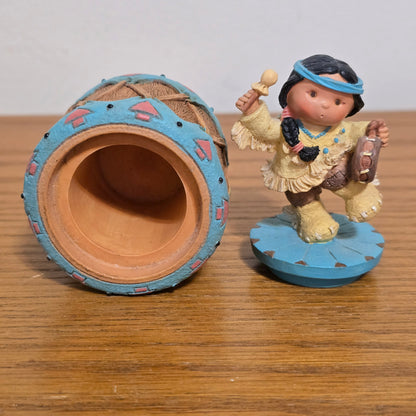 1995 Enesco Friends of the Feather “Rhythm” Drum Figurine