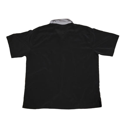 Philippe Marcel Black Gray Bowling Shirt Short Sleeve Button Front Size Large