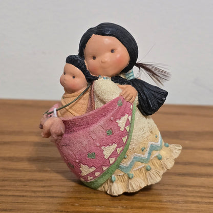 1994 Enesco Friends of the Feather Mother and Child Figurine by Karen Hahn