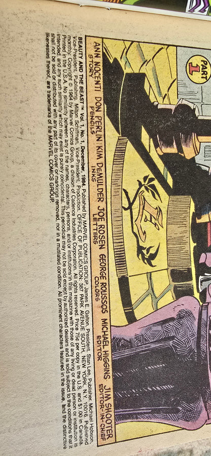 Beauty and the Beast #1 (1984) Marvel Limited Series | Beast | VG