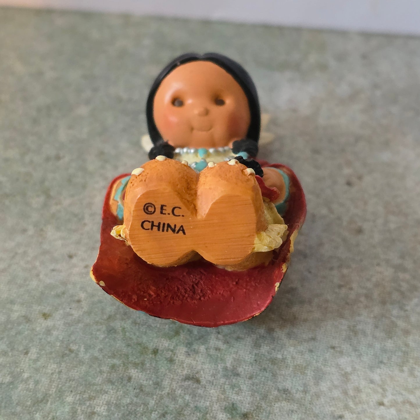 Enesco Friends of the Feather – Kneeling Prayer Girl – late 1990s Figurine