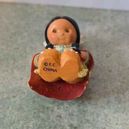 Enesco Friends of the Feather – Kneeling Prayer Girl – late 1990s Figurine