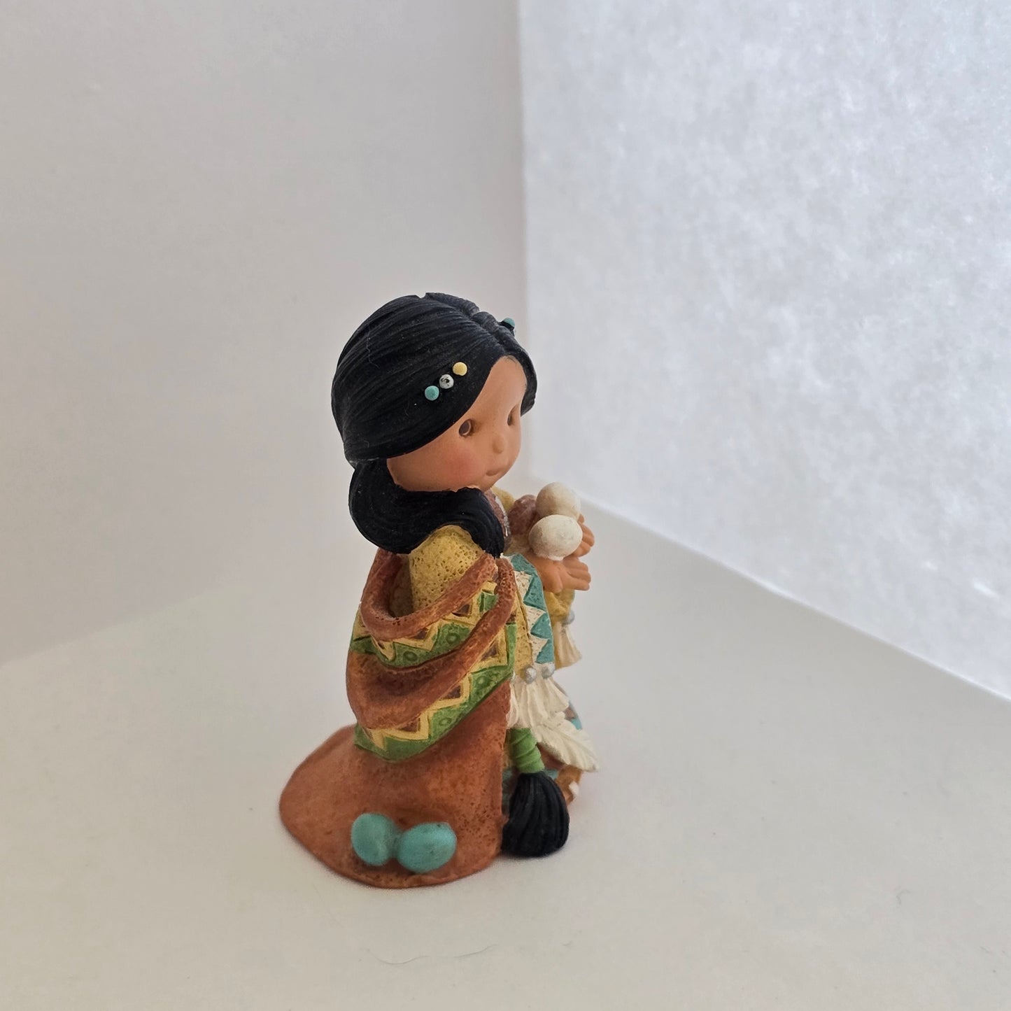 Friends of the Feather Figurine – Girl Holding Eggs – Enesco – Karen Hahn