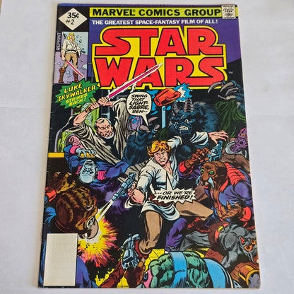 Star Wars #2 (1977) Marvel Comics | REPRINT | Luke Skywalker Cover | VG/FN