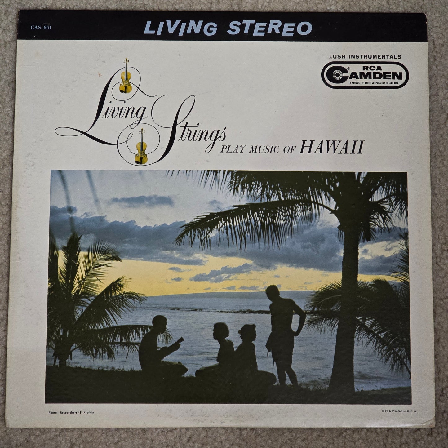 Living Strings – Play Music of Hawaii RCA Camden CAS-661 Living Stereo LP