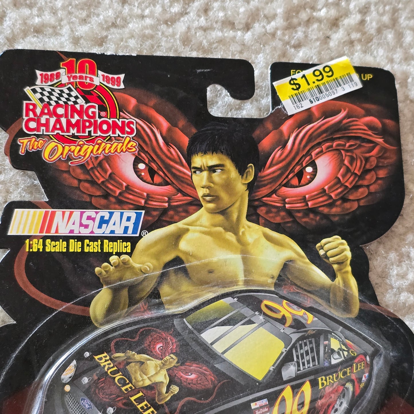 Racing Champions Bruce Lee #99 NASCAR 1:64 Die-Cast Car 10th Anniversary