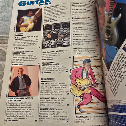 Vintage Guitar World Magazine Nov 1987 Mark Knopfler Dire Straits Whitesnake