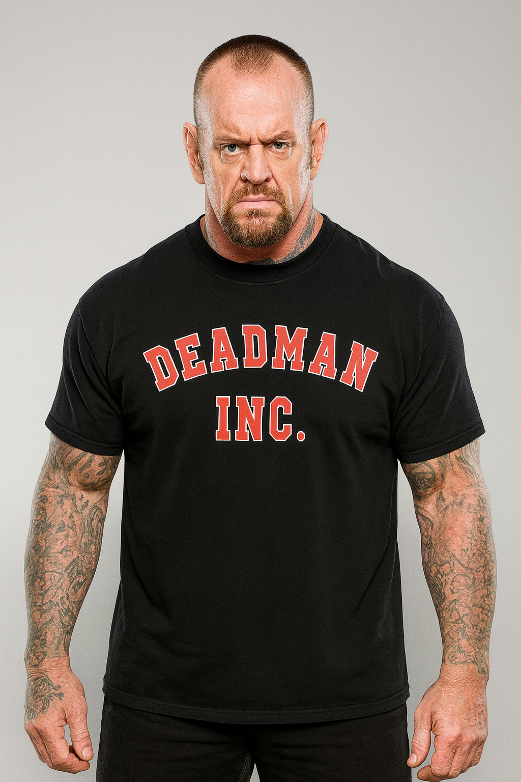 WWF Deadman Inc A Decade of Destruction T-Shirt Black Large Undertaker