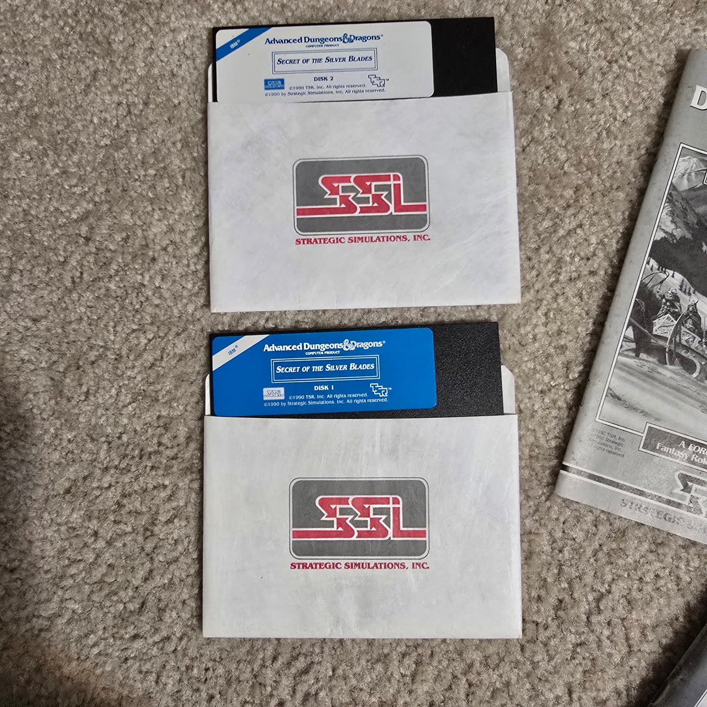 Vintage AD&D Secret of the Silver Blades – IBM PC Big Box SSI Gold Box RPG