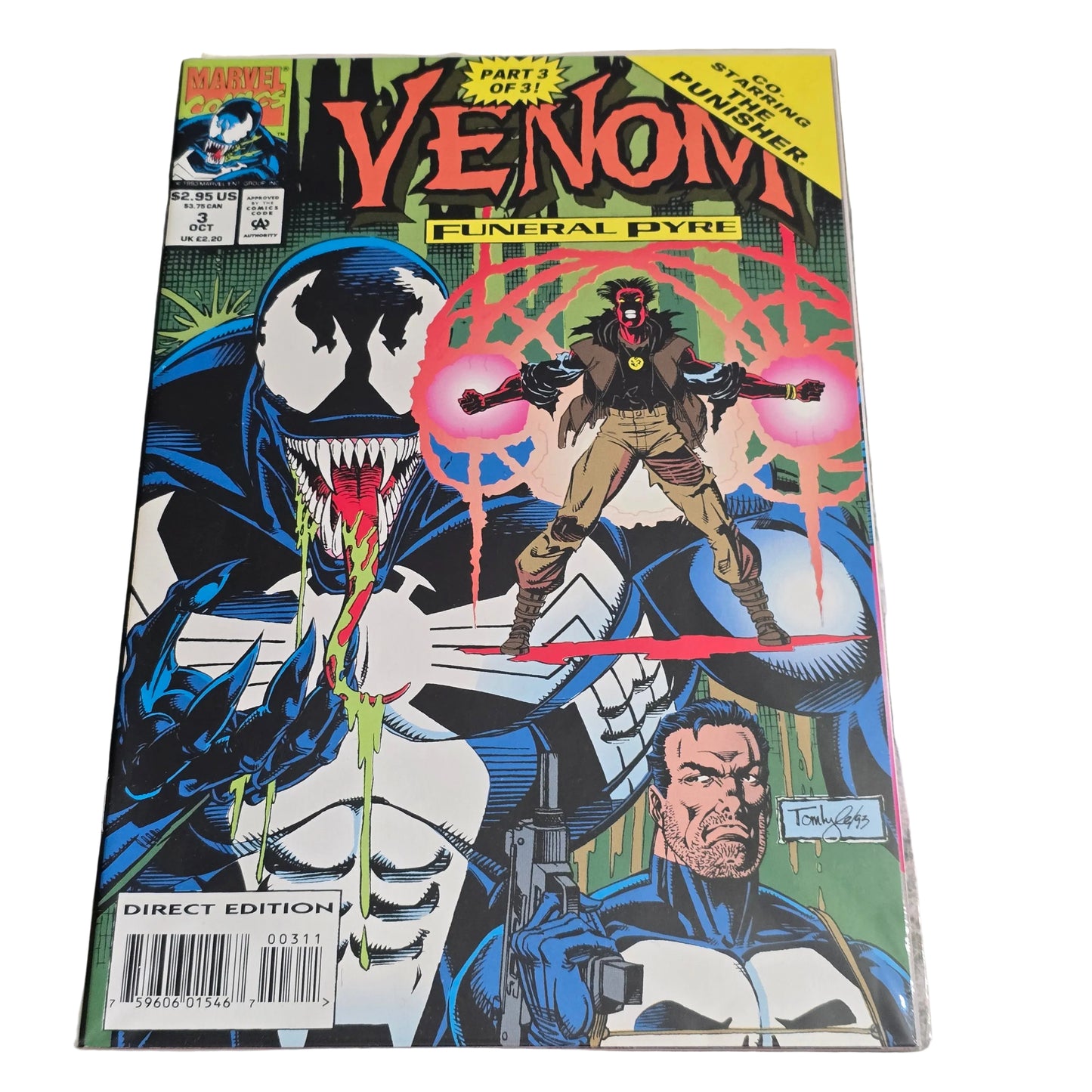 Venom: Funeral Pyre #3 (1993) – Final Issue | Punisher Appearance | Marvel | NM