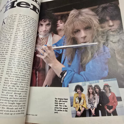 Vintage Guitar World Magazine June 1987 Randy Rhoads Tribute Ozzy Osbourne