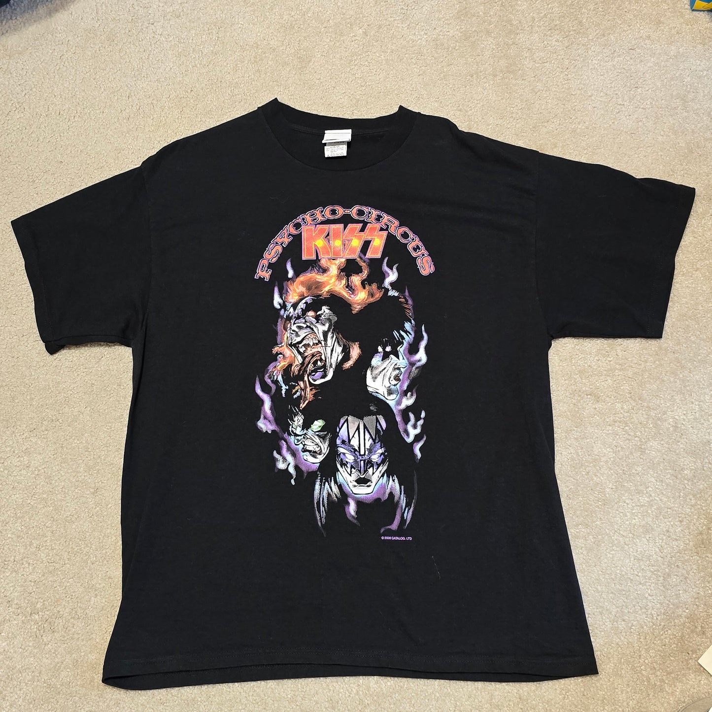 KISS Psycho Circus Vintage Vinyl T-Shirt 2006 Large Black